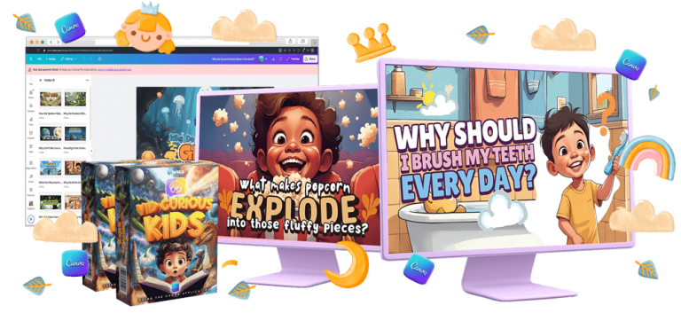 VidCurious review screenshot of video templates for kids